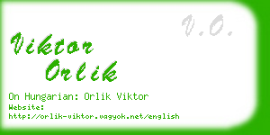 viktor orlik business card